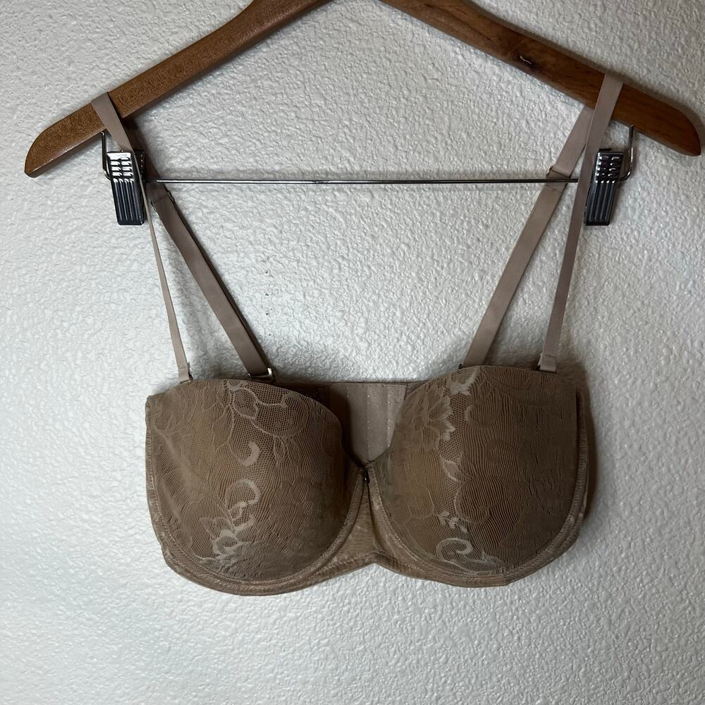 Natori 174066 Calais MultiWay Strapless Bra in nude lace jacquard 32DD